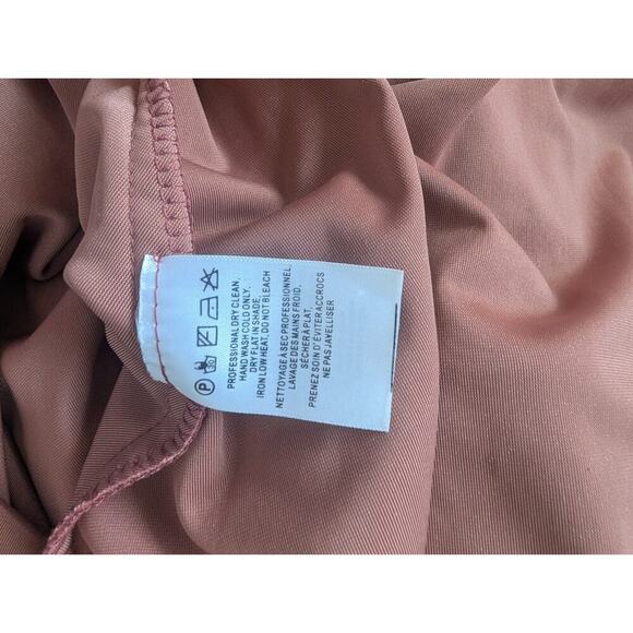 NWT Jenny Yoo Ryland V-Neck Open-Back Stretch Velvet Gown Sz 16 Rose #1B503 - Picture 11 of 11